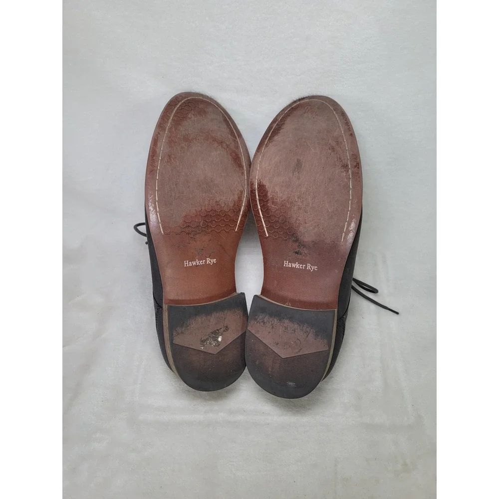 Hawker Rye Gray Matte Derby Dress Shoes Career Formal Office Lace Up Size 11.5